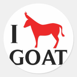 I Love Goat Classic Round Sticker
