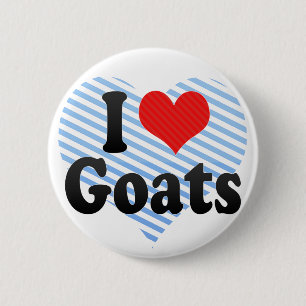 I Love Goats 2 Inch Round Button