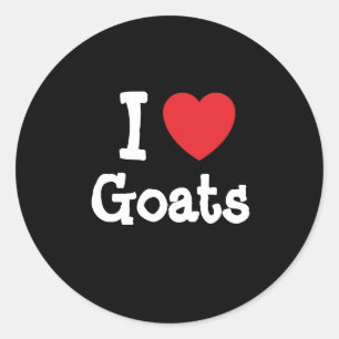 I love Goats heart custom personalized Classic Round Sticker