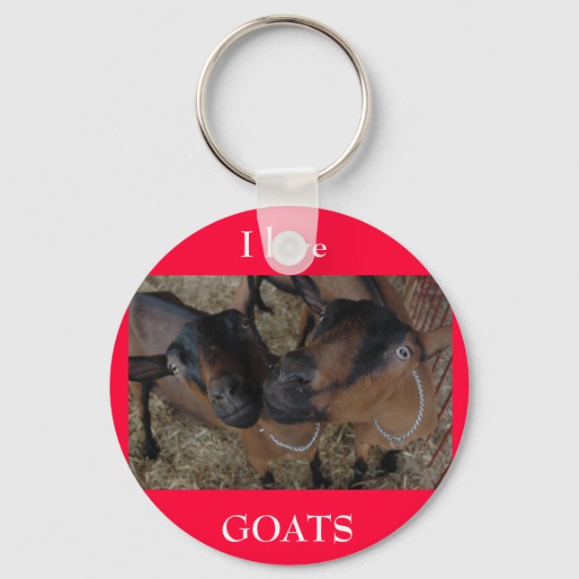 I love GOATS Keychain (Front)