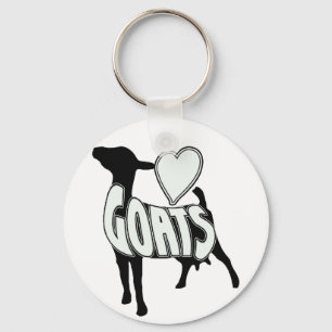 I LOVE GOATS LOGO ICON KEYCHAIN