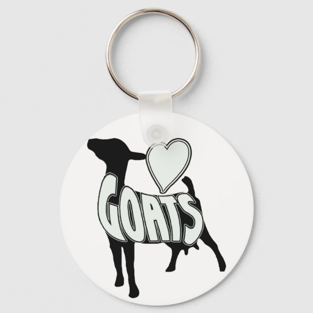 I LOVE GOATS LOGO ICON KEYCHAIN (Front)