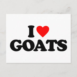 I LOVE GOATS POSTCARD