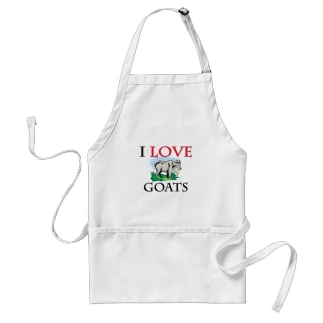 I Love Goats Standard Apron (Front)