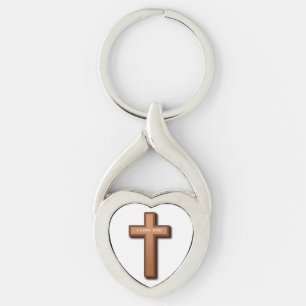 "I LOVE GOD" CROSS KEYCHAIN