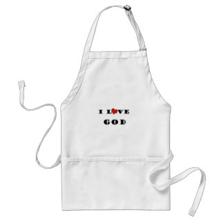 I Love God Standard Apron