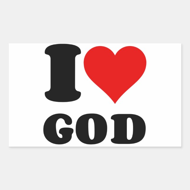 I LOVE GOD STICKER (Front)
