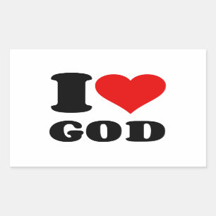 I LOVE GOD STICKER