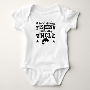 I Love Going Fishing With My Uncle Baby Bodysuit