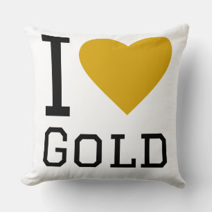 I love gold throw pillow