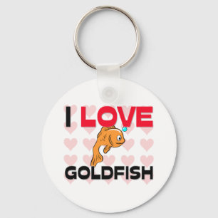 I Love Goldfish Keychain
