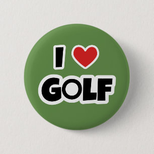 I love Golf 2 Inch Round Button