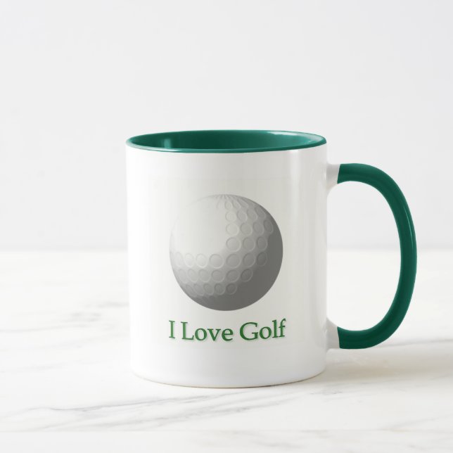 I Love Golf Design Coffee Cup (Right)