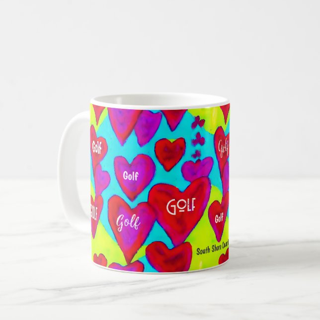 "I Love GOLF!" Golf Member Valentine Gift Coffee Mug (Front Left)