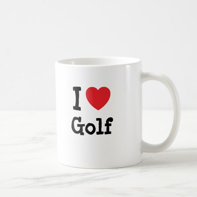 I love Golf heart custom personalized Coffee Mug (Right)