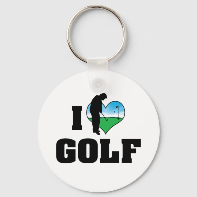 I Love Golf Keychain (Front)