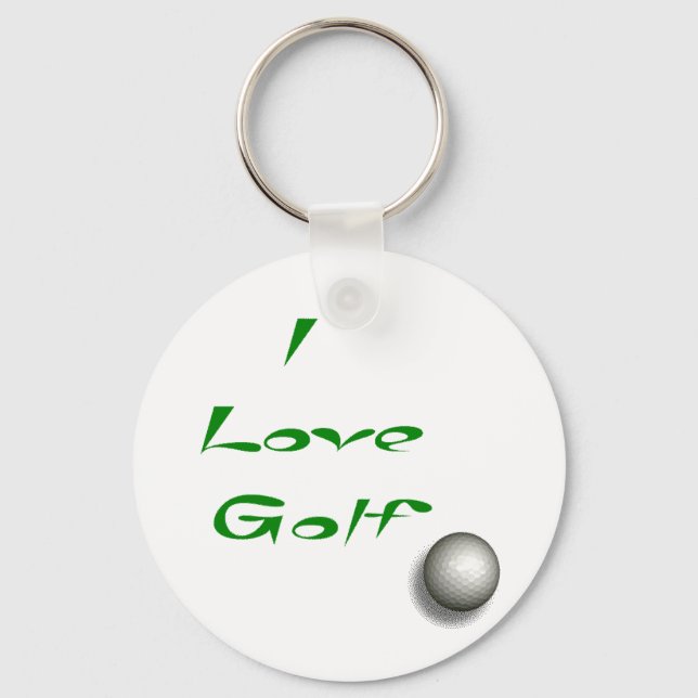 I love Golf Keychain (Front)