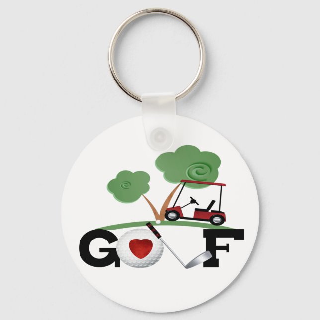 I Love Golf Keychain (Front)