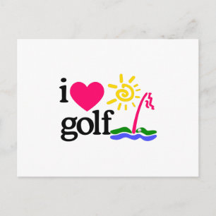 I LOVE GOlF Postcard