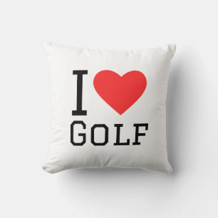 I love golf throw pillow