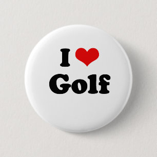 I Love Golf Tshirt 2 Inch Round Button
