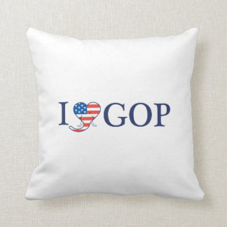 "I Love GOP" 16" x 16" Pillow. Throw Pillow