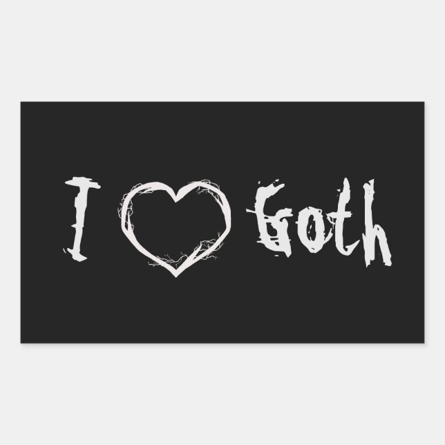 I Love Goth Sticker (Front)