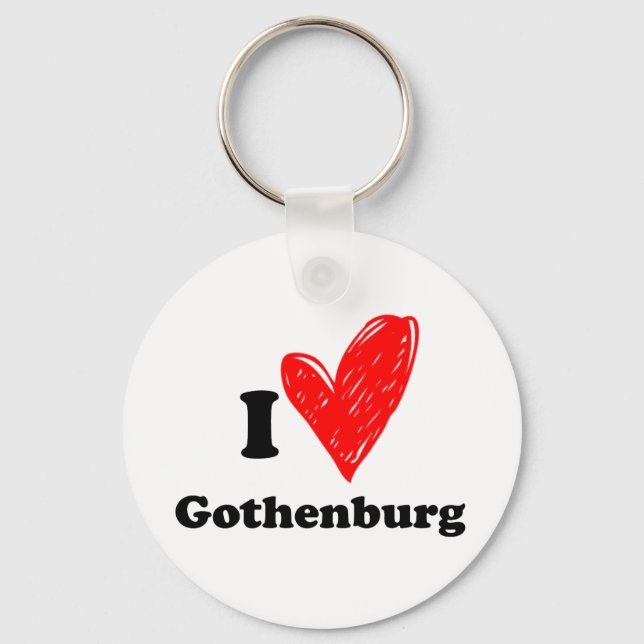 I Love Gothenburg Keychain (Front)