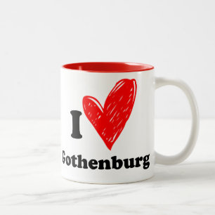 I love Gothenburg Two-Tone Coffee Mug