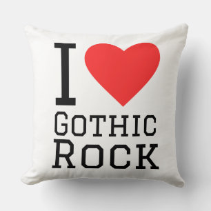 I love gothic rock throw pillow