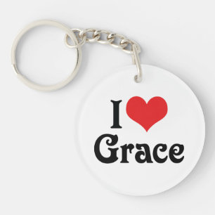 I Love Grace Keychain