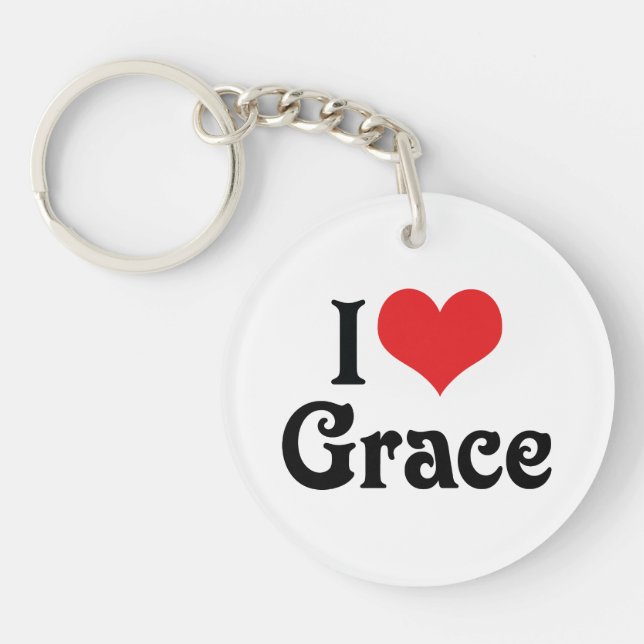 I Love Grace Keychain (Front)
