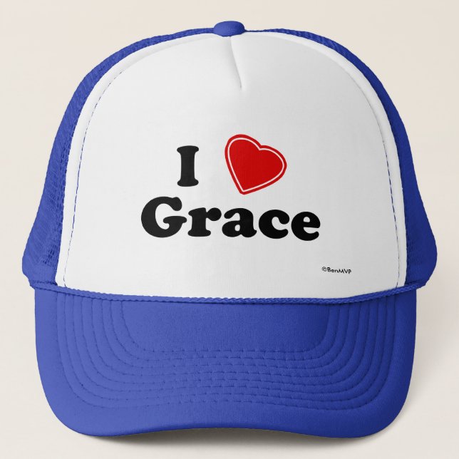 I Love Grace Trucker Hat (Front)