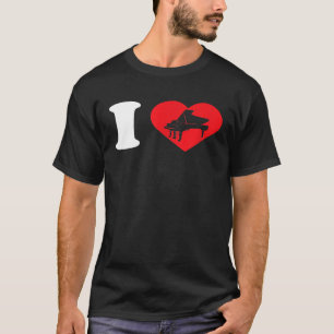 I Love Grand Piano For Men And Women Pianists JT T-Shirt