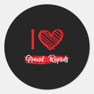 I Love Grand Rads I Heart Grand Rads  Classic Round Sticker