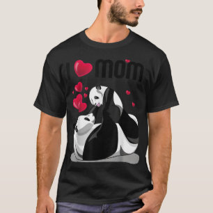 I Love Grandma Mommy Mom Mama Family Baby Panda Be T-Shirt
