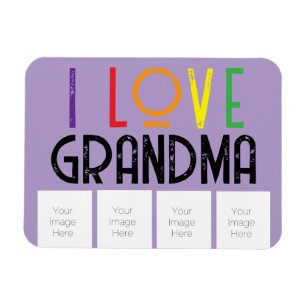 i love grandma photos magnet