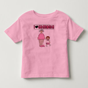 I Love Grandma Redhead Girl Toddler T-shirt