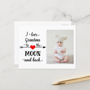 I love Grandma to the moon and back Photo Postcard