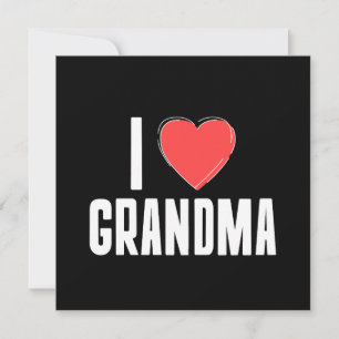 I Love Grandma Typography Mother’s Day Card