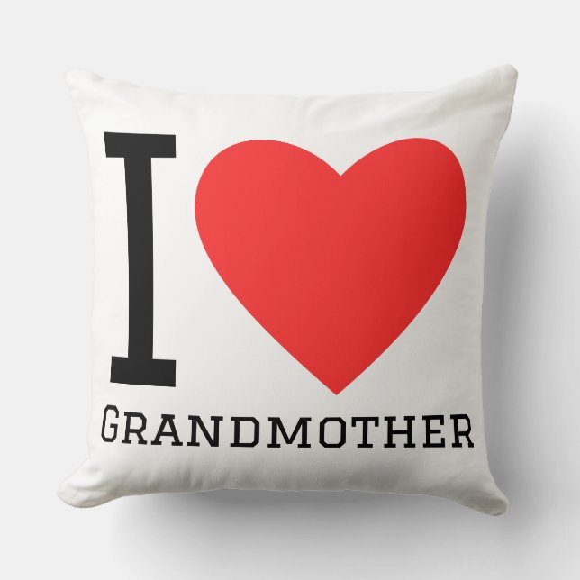 I love grandmother throw pillow (Front)