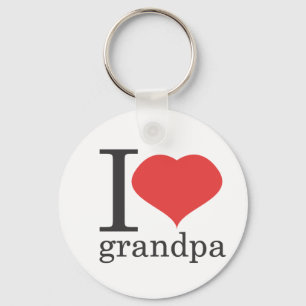 i love grandpa keychain