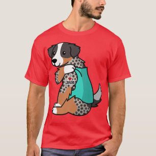 I Love Grandpa Tattoo Australian Shepherd Grandfat T-Shirt