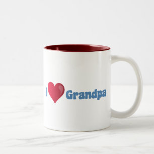 I Love Grandpa Two-Tone Coffee Mug