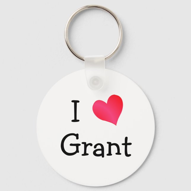 I Love Grant Keychain (Front)