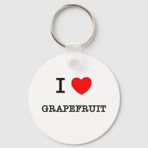 I Love GRAPEFRUIT ( food ) Keychain