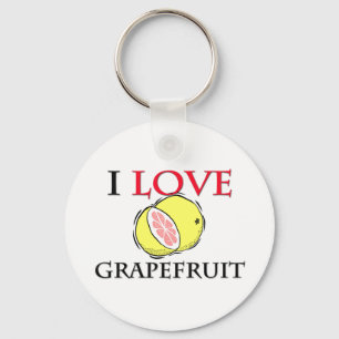 I Love Grapefruit Keychain
