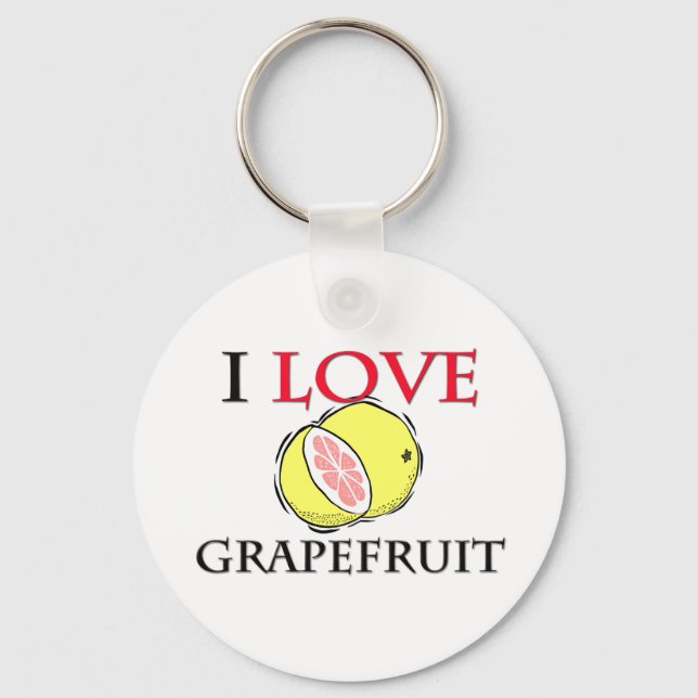I Love Grapefruit Keychain (Front)
