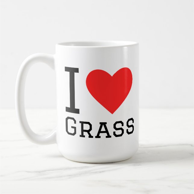 I love grass coffee mug (Left)