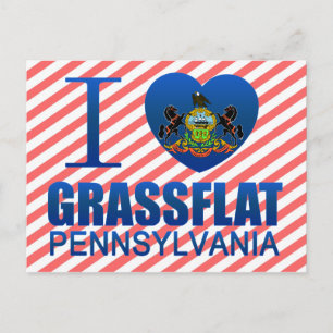 I Love Grassflat, PA Postcard